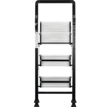 Aluminium trap met drie treden voor gebruik binnenshuis