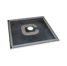 Vierkante douchebak met afvoer