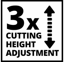 3x snijhoogteverstelling