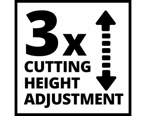 3x snijhoogteverstelling