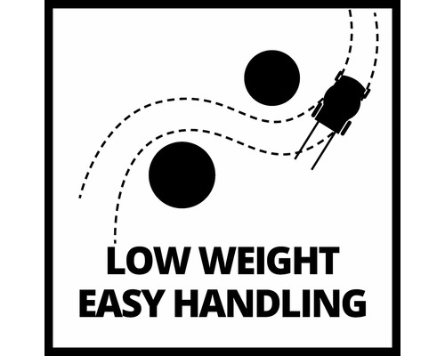 Symbool voor laag gewicht en eenvoudige bediening