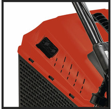 Detailopname van een sneeuwschuiver met een start- en stopschakelaar