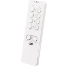 Witte afstandsbediening met meerdere knoppen voor bediening