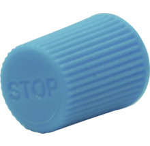Ventieldop met stopopschrift