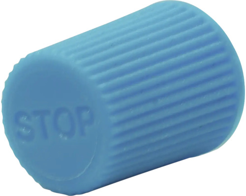 Ventieldop met stopopschrift