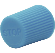 Kunststof knop met het woord 'STOP'