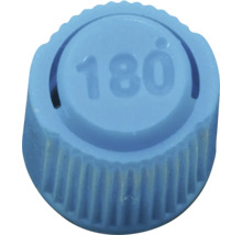 Kunststof dop met het opschrift 180 graden