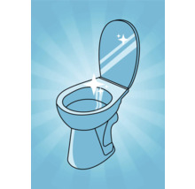 Illustratie van een schoon toilet met open deksel