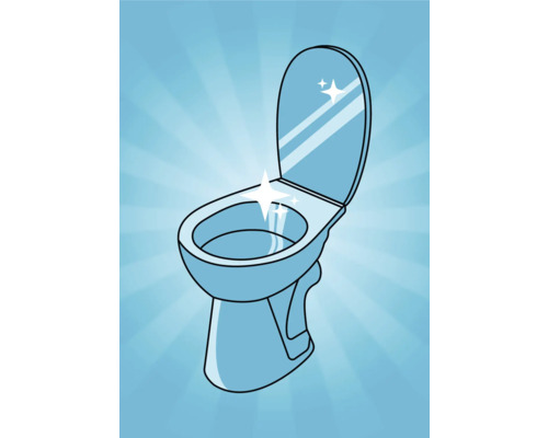 Illustratie van een schoon toilet met open deksel