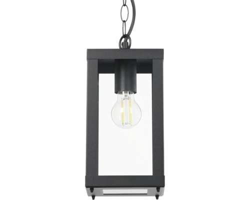 Hanglamp met rechthoekig frame en gloeilamp