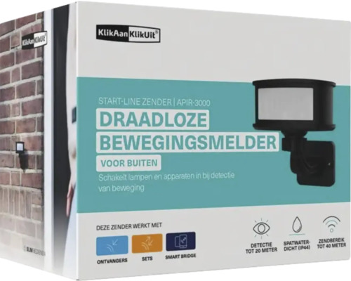 KlickAan KlickUit draadloze bewegingsmelder voor buiten