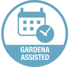 Gardena Assisted symbool voor ondersteuning bij tuinprojecten