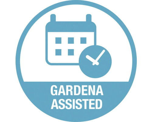 Gardena Assisted symbool voor ondersteuning bij tuinprojecten