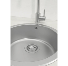 Spoelbak van roestvrij staal met kraan