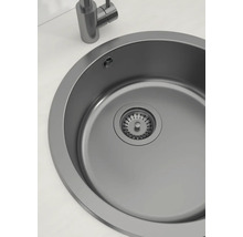 Ronde spoelbak met afvoergarnituur en kraan