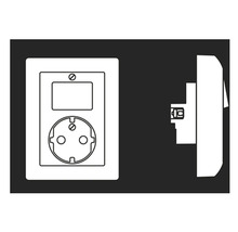 Stopcontact met digitale tijdschakelaar