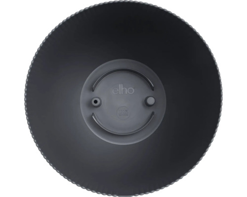 Elho logo op schotel voor bloempot