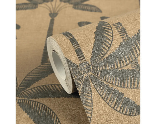 Rol behang met palmmotief