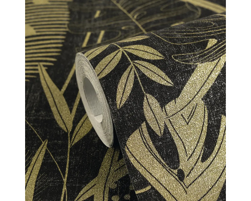 Behangrol met bladerpatroon