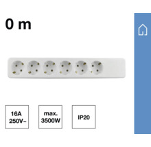 Verlengsnoer met zes stopcontacten