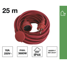 25 meter lange rubberen slanggeleiding met stekker en koppeling