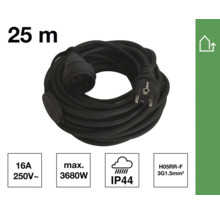 Verlengsnoer 25 meter met stekker en contrastekker