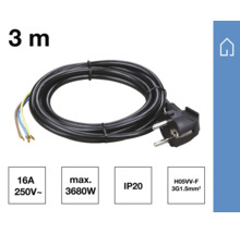 Aansluitkabel van drie meter met randaardestekker
