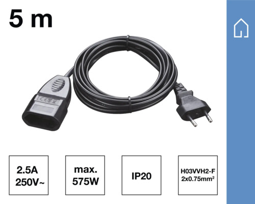 Verlengsnoer van vijf meter