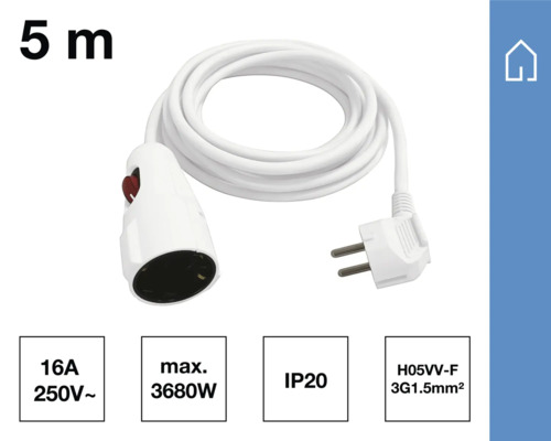 Lamphouder met stekker, lengte 5 meter