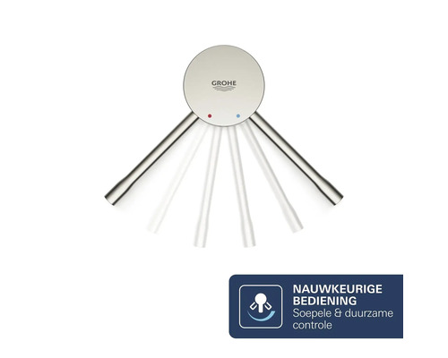 Grohe Logo op een kraan met nauwkeurige bediening