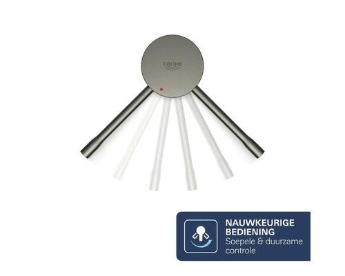 Grohe Logo op kraan met nauwkeurige bediening