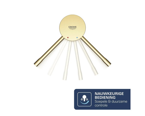Grohe logo. Nauwkeurige bediening voor soepele en duurzame controle.