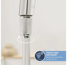 Grohe douchesysteem met Twist-Free ontwerp, dat de doucheslang knikvrij houdt