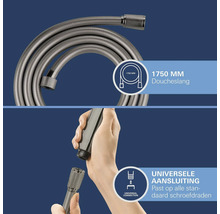 Doucheslang 1750 mm met universele aansluiting