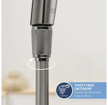 Grohe Logo op douchekop met draaifunctie om draaien te voorkomen