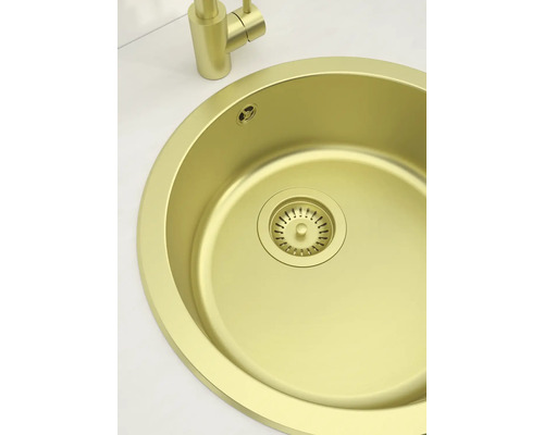 Ronde spoelbak met afvoer en kraan