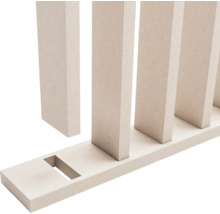 Detailopname van een houten onderconstructie voor de bouw