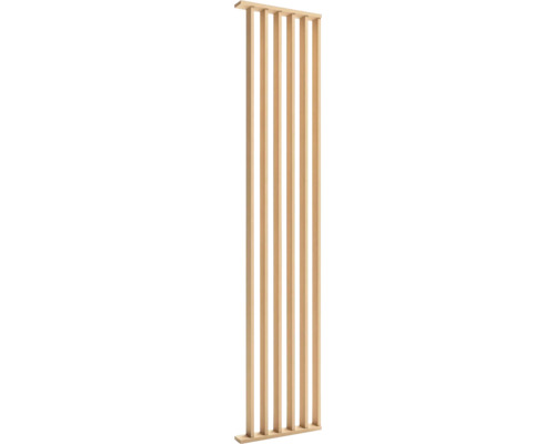 Houten roomdivider met verticale lamellen