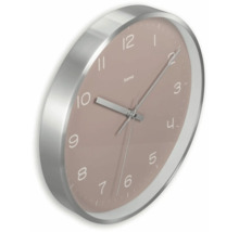 Hama wandklok met wijzerplaat en zilverkleurige lijst