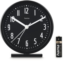 Zwarte wekker met batterij