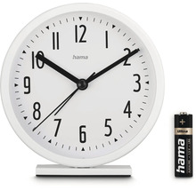 Witte Hama wekker met batterij