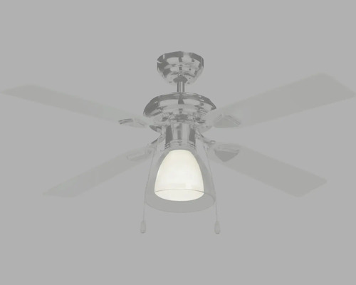 Plafondventilator met verlichting en vijf bladen