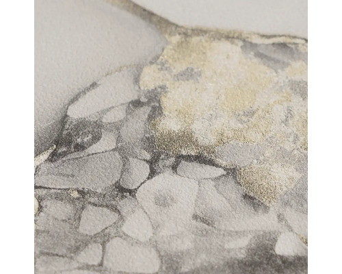 Detail van vliesbehang met steeneffect en gestructureerd oppervlak.