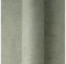 Groen gestructureerd vliesbehang met verticale strepen en betonlook