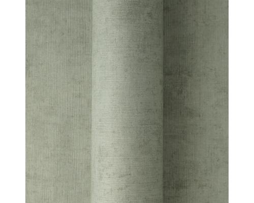 Groen gestructureerd vliesbehang met verticale strepen en betonlook