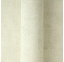 Gestructureerd behang met linnenlook en fijne horizontale en verticale lijnen in een lichte crèmekleur.