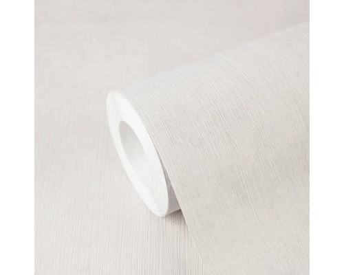 Rol structuurbehang met fijne verticale lijnen.