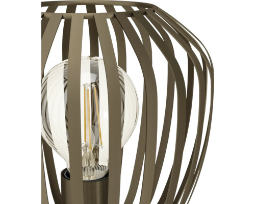 Decoratieve lamp met lampenkap van metalen strips