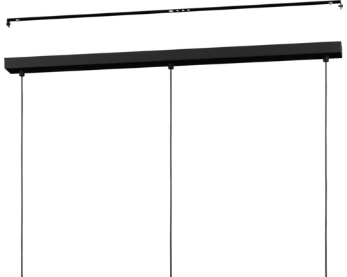 Zwarte hanglamp met ophangsysteem