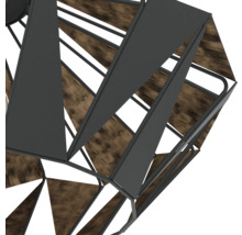 Decoratieve hanglamp met geometrisch design van hout en metaal